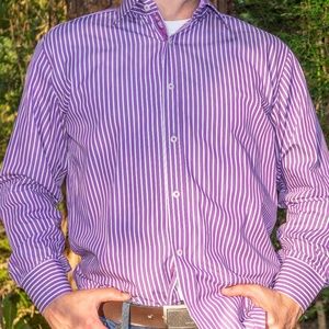 ENGLISH LAUNDRY Dress Shirt (purple Striped)